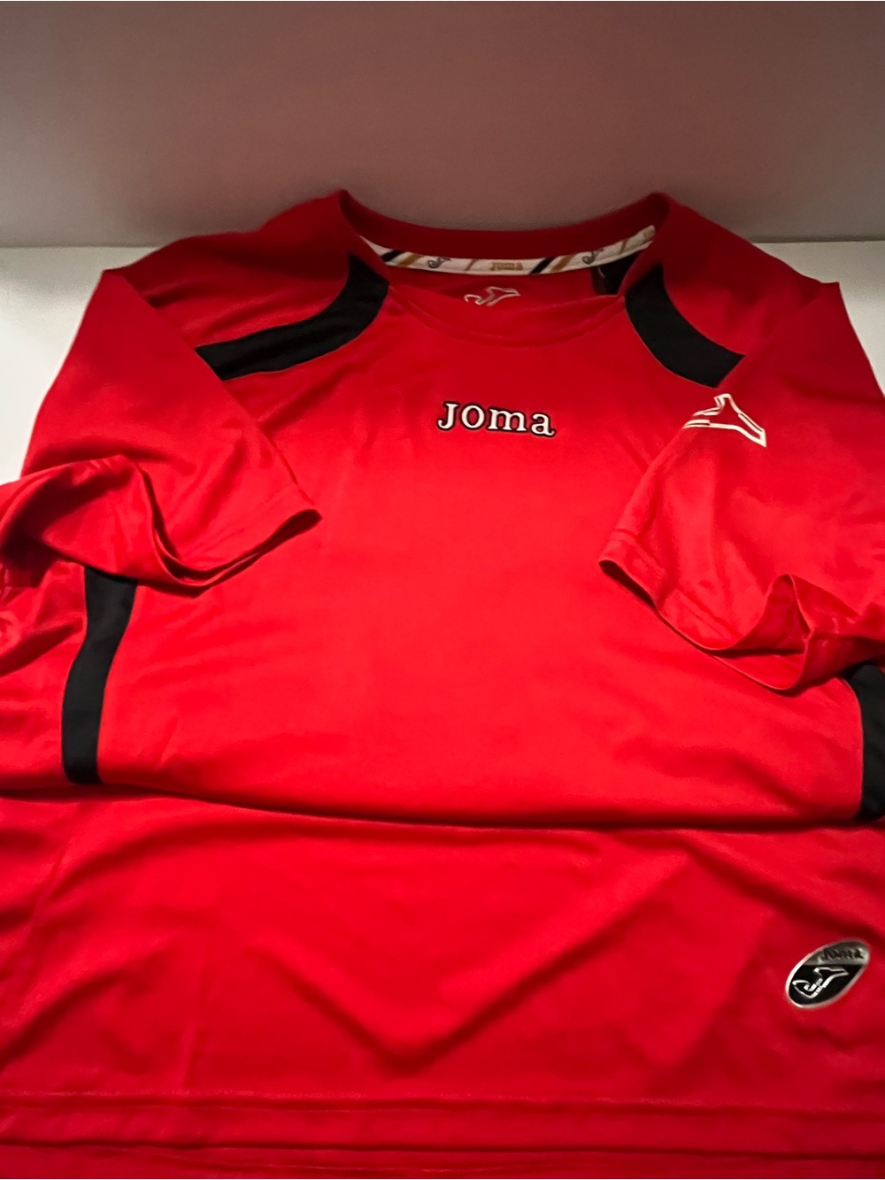 Joma Red Athletic Jersey with Black Accents